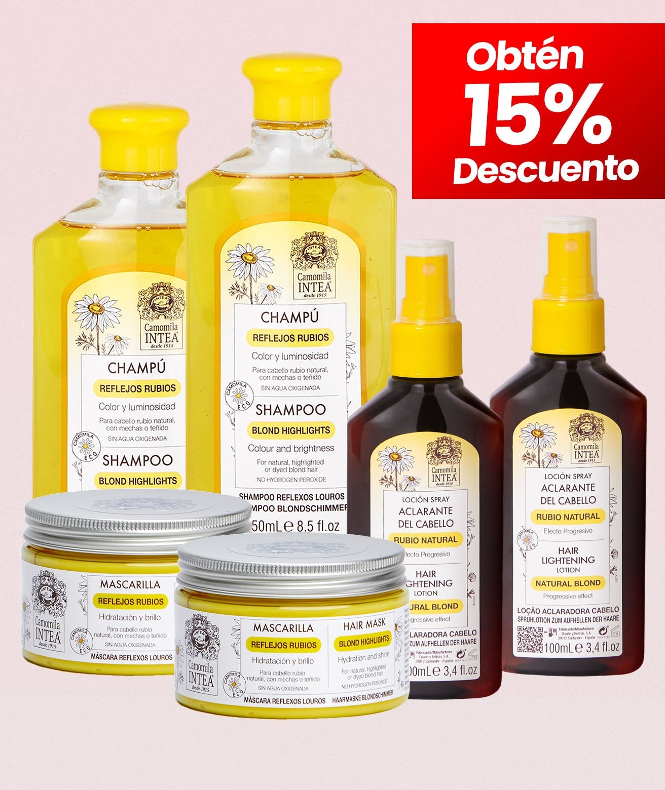 Lleva 2 Kit's Aclarantes Rubio Natural